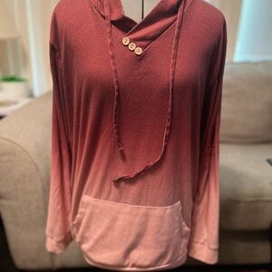 Women's Pink Ombre Hoodie